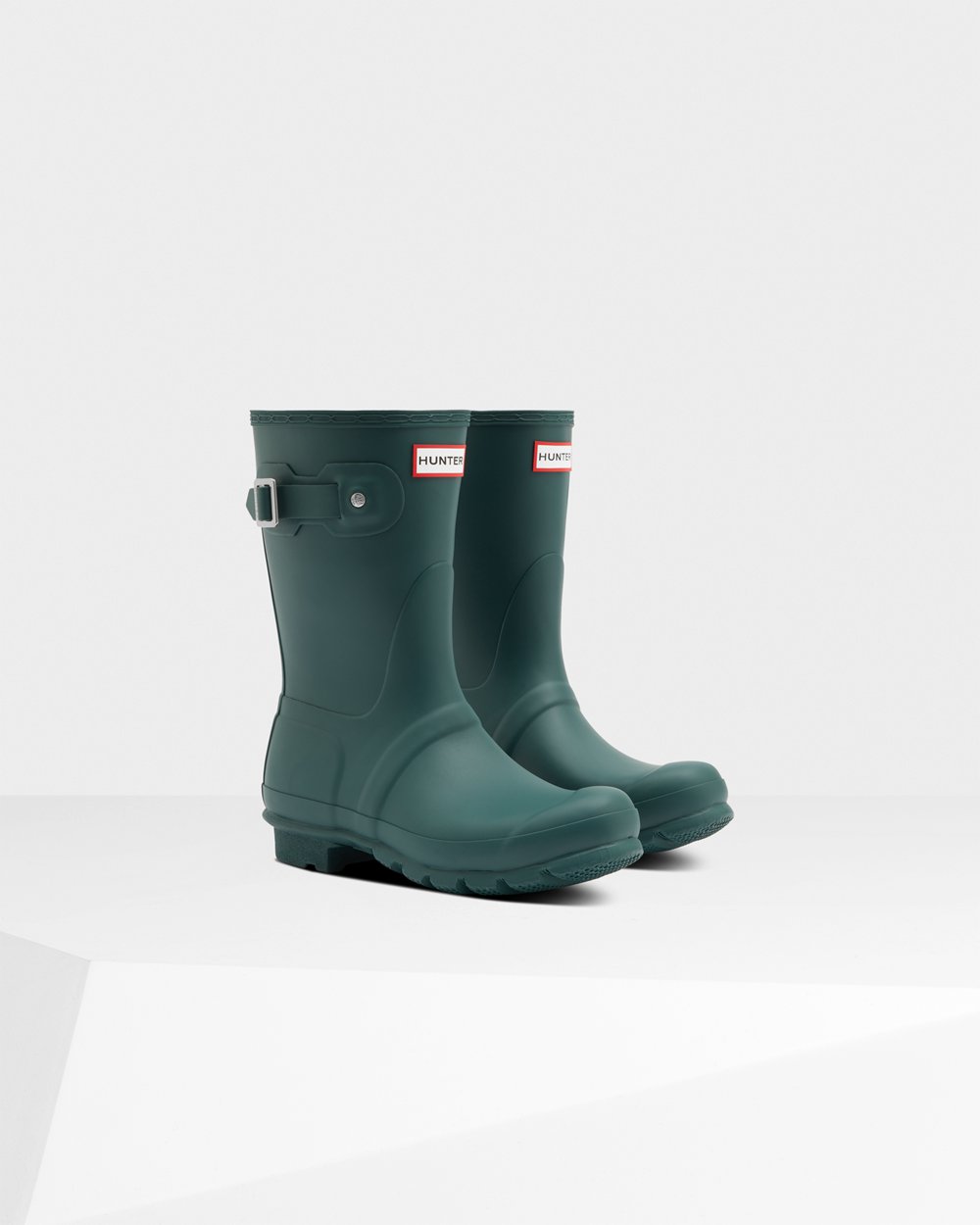 Womens Hunter Original - Short Rain Boots Green - 6218-AIUPR